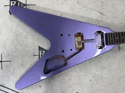 2025 Epiphone Flying V Kirk Hammett Guitar Husk Repaired Purple | eBay