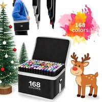 Twin Tip Marker 168 Farben Marker Stifte-Filzstifte Set - Permanenter Marker