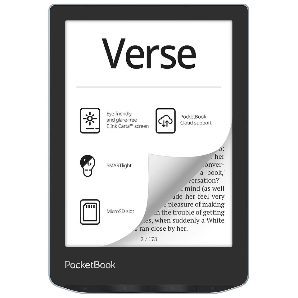 PocketBook Verse bright blue 6" E Ink Carta 758 × 1024 1500 mAH 8GB WiFi PB629 - Image 3 of 4