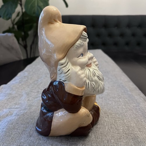 VTG Hand Painted Cute Garden Gnome - 8” high - Picture 8 of 11
