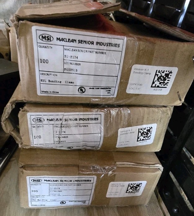 Lot Of 10-MSI MacLean Senior Industries Weaver KUL K1 Bonding Clamp SI-2174 