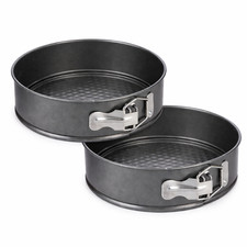 2, 4X springform cake tin 7 Inches Loose Bottom Baking Cake Tins Non Stick Metal