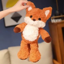 35cm Cute Fluffy Fox Plush Toy Soft Cartoon Orange Foxes Stuffed Doll Baby