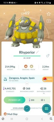 Pokemon Go Shiny Rhyperior ( Stage 1 )