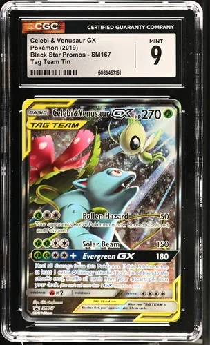 CGC 9 Celebi & Venusaur GX 2019 Black Star Promos SM167 Pokemon Card