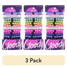 Small Ponytail Hair Elastics Ouchless Forever Neon Multicolor 10 Count 3 Pack