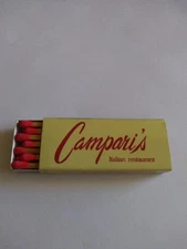 Vintage Wooden Matches From Campari's Italian Restaurant Denver Colorado
