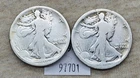 WPCoins ~ 1916-1916-D (2) Walking Liberty Half Dollar