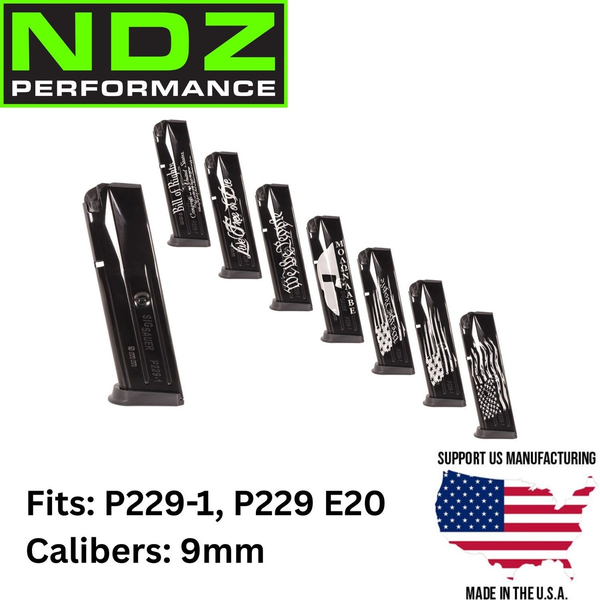 Sig Sauer P229-1 Magazine 9mm 10Rd Laser Engraved Choose Design | eBay