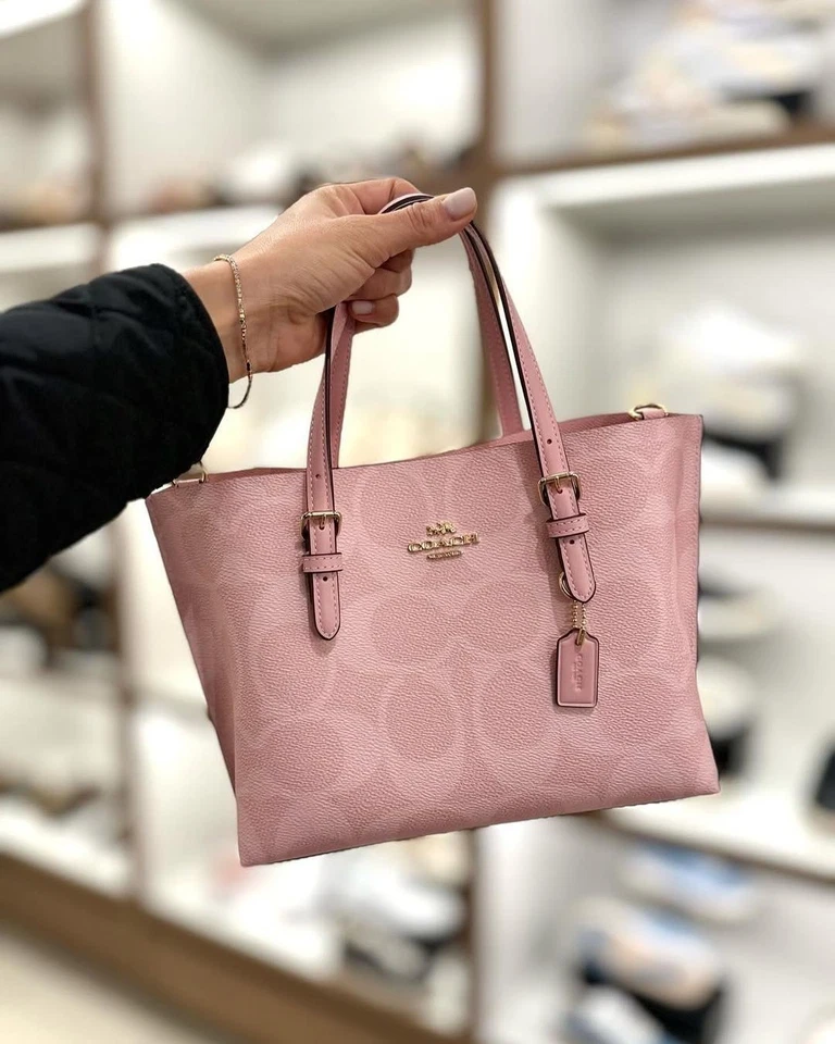 Mini Bolso de Mano COACH City Firma Lona CW032 Rosa Polvo Bandolera Outlet Nuevo Foto 3 de 4