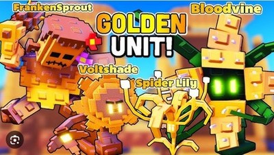 Gold Unit Garden Tower Defence ** EXTRA RARE **