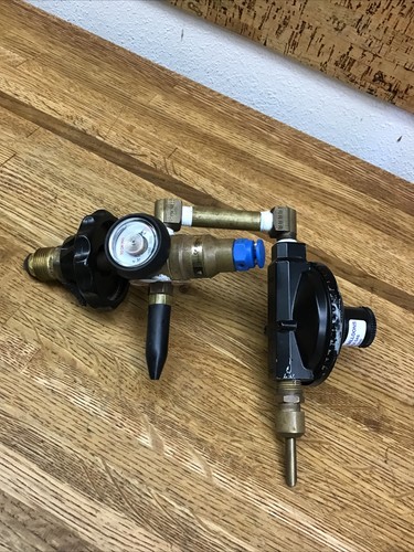 Dual Mylar Helium Latex Balloon Filler Valve Air Flow Inflator Regulator