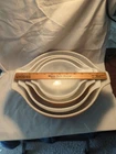 Vintage Pyrex Early American Cinderella Pattern Nesting Bowl Set 444,443,442,441
