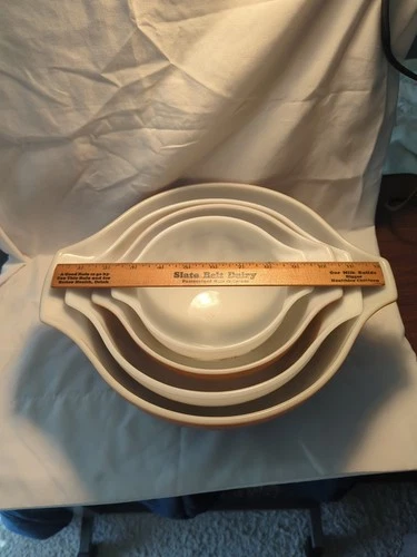Vintage Pyrex Early American Cinderella Pattern Nesting Bowl Set 444,443,442,441