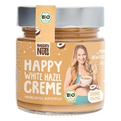 Happy White Hazel Creme - Haselnuss-Aufstrich 250g | NAUGHTY NUTS