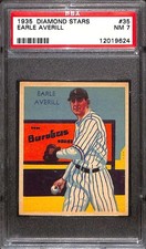 1934 Diamond Stars #35 Earl Averill HOF  PSA 7 NM C102160
