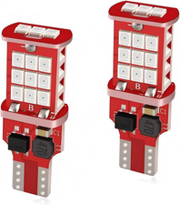 2PCS 912 921 LED Bulb 6000K Strobe Brake Light Waterproof Red