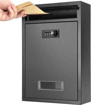 Wall Mount Mailbox Combination Lock Boxes for Outside Safe Drop Box with Code