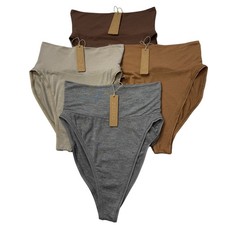 SKIMS Sleep Brief Lot 4 Heather Gray Taupe Camel Jasper