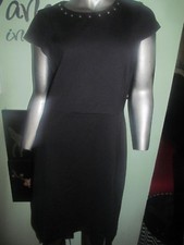 MICHAEL KORS Basic Black Cap Sleeve Back Zipper DressSZ M MSRP $175