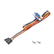 Flat Ribbon Cable DB9 Female to 9P Connector 2.54mm Pitch 11.8inch Length MEW