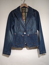 L.a.m.b. By Gwen Stefani Rare Y2k Denim Blazer Jacket Size 6