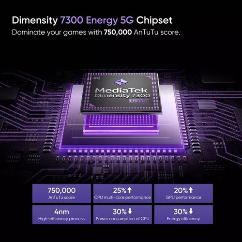realme 13+ 5G (Purple 128 GB 8 GB RAM) 6.67" Dimensity 7300 50MP Global Version. - Picture 5 of 6