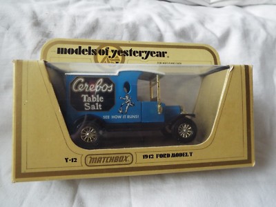 MATCHBOX MODELS OF YESTERYEAR Y-12 1912 MODEL T FORD CEREBOS TABLE SALT
