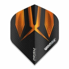 WINMAU PRISM ALPHA  STANDARD SHAPE FLIGHTS ORANGE & BLACK 