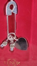 Lenox Baby Jewels Holiday Girl or boy Diaper Pin Christmas Ornament w/Box