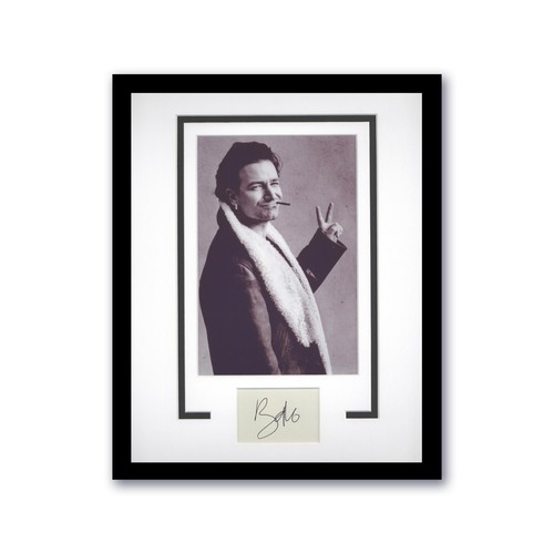 Bono U2 Autograph SIGNED Photo Custom Framed 11x14 Matted Display B ACOA