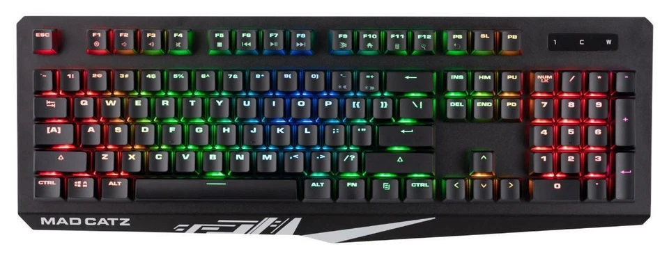 Mad Catz S.T.R.I.K.E 4 Cherry MX Red RGB Fully Mechanical Gaming QWERTY Keyboard - Image 2 of 4