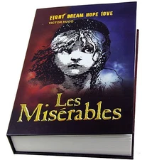 Real Paper Book Locking Booksafe with Combo Secret Hidden Safe Les Miserables