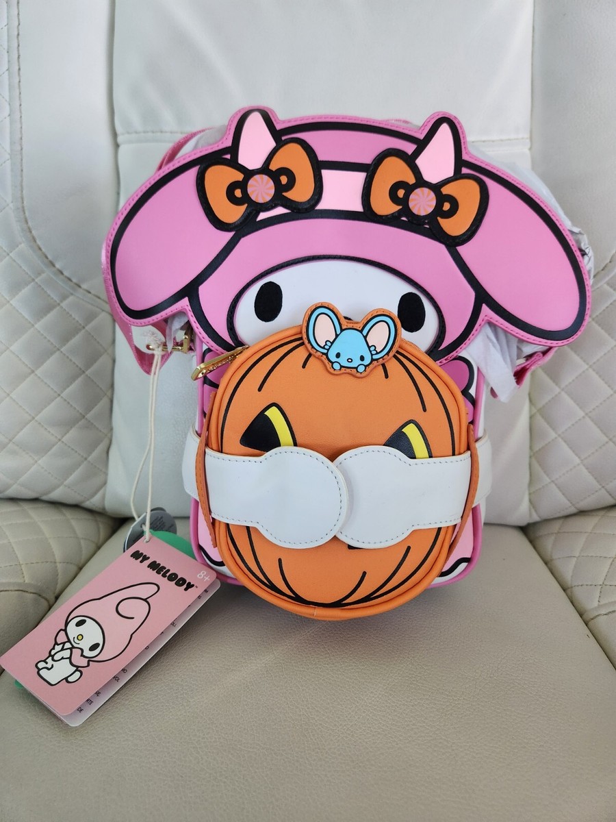 Loungefly Sanrio My Melody Devil Crossbuddies Bag in pink and orange Loungefly Sanrio My Melodi Devil Crossbuddies Bag - Comic Spot main image 4