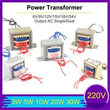 3W - 30W Power Transformer 220V TO 6V/9V/12V/15V/18V/24V Output AC Single/Dual