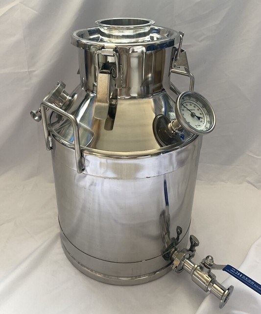 8 Gallon / 30L Stainless Steel Milk Can Alcohol Distiller Distillation