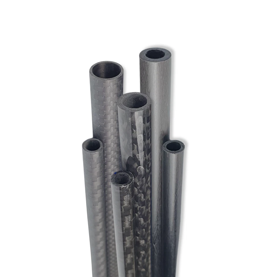 CFK Rundrohr pultrudiert gewickelt glänzend matt Carbon Kohlefaser Rohr, 1 Meter - Bild 2 von 4