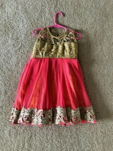 orange frock for girl