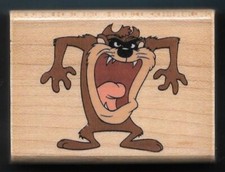 TAZ TASMANIAN DEVIL Looney Tunes Cartoon Character RUBBER STAMPEDE 018-D Stamp