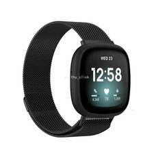 For Fitbit Sense / Versa 3 Milanese Magnetic Mesh Loop Watch Band Metal Strap US