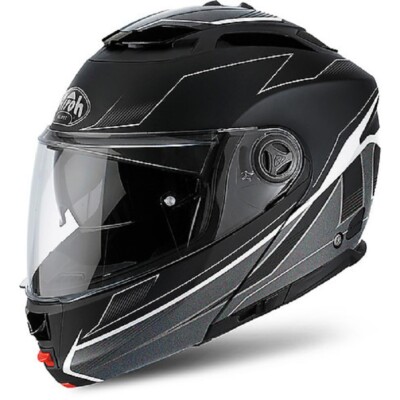 Airoh Phantom S Matte Black Flip Up Modular Motorcycle Helmet, L