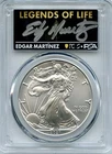 2021 (P) Silver Eagle LEGENDS OF LIFE PCGS MS70 EDGAR MARTINEZ HOF