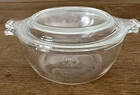 Pyrex Clear Glass Dish #018 10oz 300ml With Lid 680-C 4”