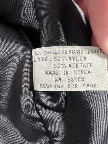 Preston & York Women's Genuine Pig Skin Leather Jacket, Black Size L - Picture 7 of 14
