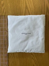 Christian Dior Cushion Pillow White 9" x 9". NEW