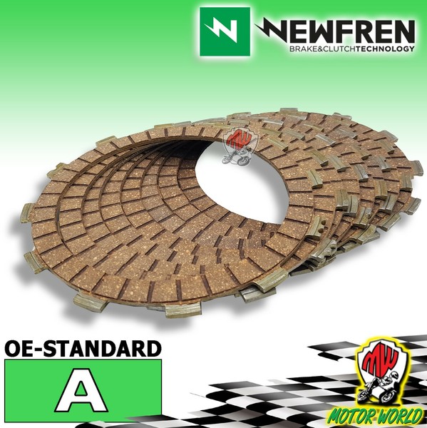 F1864A Set 8 Kupplungsscheiben Newfren Yamaha 250 1993 1994 1995 1996 1997 1998-image