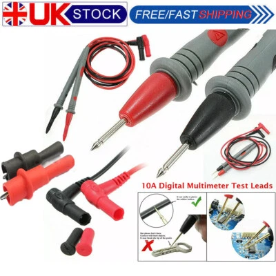 Universal 10A Digital Multimeter Test Leads Probes Volt Meter Cable UK