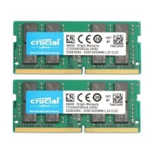 64GB 2X 32GB  Crucial DDR4 3200MHz PC4-25600 SODIMM Memory Ram CT32G4SFD832A