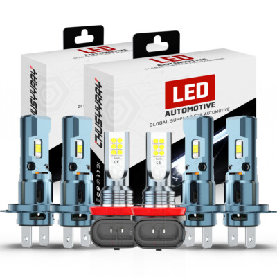 For Mercedes-Benz E350 E320 E550 6x Bulbs LED Headlights Hi/Low Beams+Fog Lights