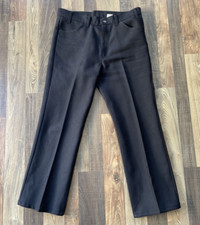 Levi's Dacron Polyester Pants Men's W36 L27 Black Vintage-Made in USA